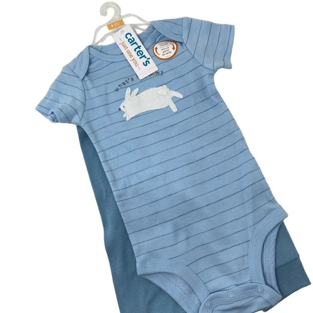 Carter's Just One You®️ Baby 2pc Carrot Pocket Set Blue Szs Newborn/9M - Picture 8 of 14